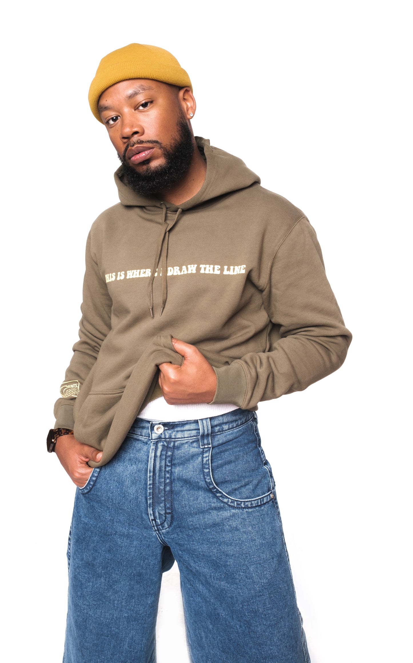 This Is Where I Draw The Line Hoodie by Cameron Bethany